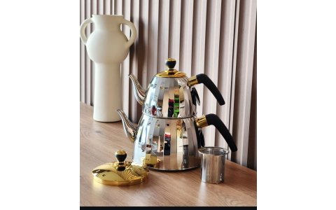 VICALINA PASLANMAZ ÇELIK GÜMÜS CAYDANLIK TAKIMI**