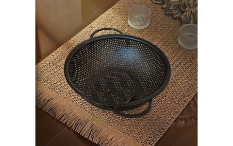 ENFA 19,5CM SIYAH ÇIFT KULPLU SÜZGEÇ***140