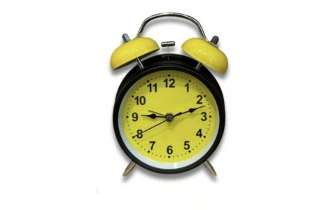 METAL KÇK BOY ÇIFT ÇANLI IŞIKLI MASAÜSTÜ SAATI (9CM*15CM) ****60