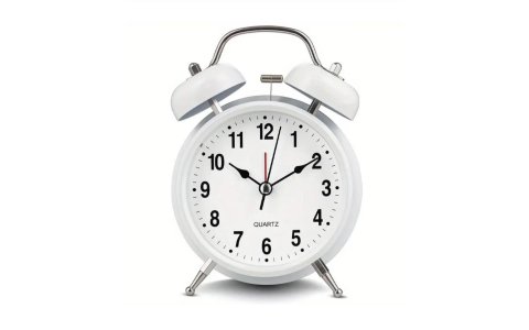 METAL BYK BOY ÇIFT ÇANLI IŞIKLI MASAÜSTÜ SAATI (11*15CM)****40