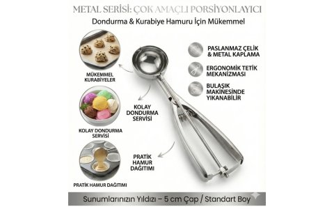 MEDUSA 22CM METAL DONDURMA KASIK***144