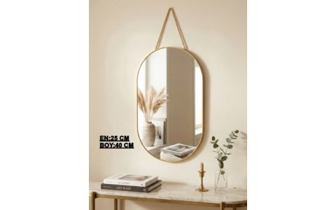 AYAYDIN 40*25 GOLD HALATLI OVAL AYNA***24