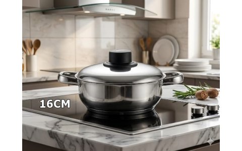 16CM METAL KULPLU METAL KAPAK TENCERE*80