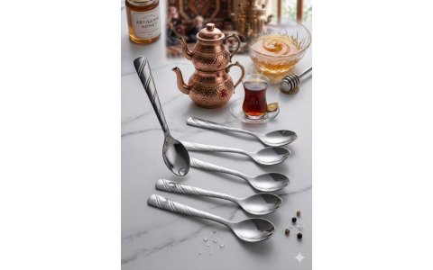 KILÇIKLI  UCUZ  ↔️6'LI↔️  ÇAY KAŞIĞI   (KOLİ İÇİ: 50)