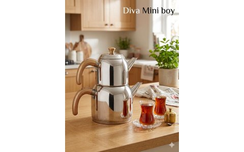HÜNKARDEM MINI DIVA SADE ÇAYDANLIK (DEMLİK:1LT SULUK:1,5LT)**