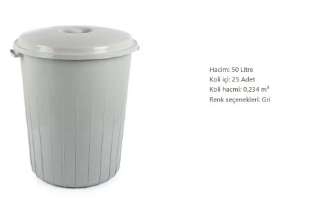 TUPPEX EKO BATTAL ÇÖP KOVASI 50LT***1