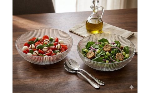 SIGMA MENZA =2LI= CAM SALATA KASESI 20CM***12